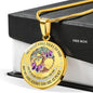 My Mind Still Talks To You Purple Butterflies Tree Of Life Craft SP1909043 Luxury Necklace with Back Engraving
