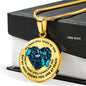 TM0002 My Mind Still Talks To You Blue Butterfly Broken Heart Luxury Necklace with Back Engraving