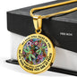 AG2608058 My Mind Still Talks To You Dragonflies Flower Luxury Necklace with Back Engraving