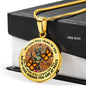 AG2008010 My Mind Still Talks To You Orange Monarch Butterflies Tree Of Life Luxury Necklace with Back Engraving