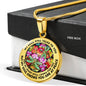 AG2808030 My Mind Still Talks To You Dragonflies Flower Luxury Necklace with Back Engraving