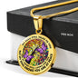 AG2108031 My Mind Still Talks To You Purple Butterflies Tree Of Life Luxury Necklace with Back Engraving