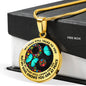 AG2408009 My Mind Still Talks To You Turquoise Butterflies Yin Yang Flower Luxury Necklace with Back Engraving