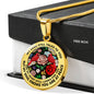 AG2608046 My Mind Still Talks To You Red Cardinals Flower Luxury Necklace with Back Engraving