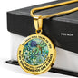 AG2208071 My Mind Still Talks To You Dragonflies Flower Luxury Necklace with Back Engraving