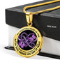 SP0509016 My Mind Still Talks To You Purple Butterflies Broken Heart Luxury Necklace with Back Engraving