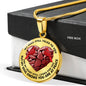 SP0109038 Mind Still Talks To You Red Cardinals Broken Heart Of Rocks Luxury Necklace with Back Engraving