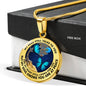 AG2108023 My Mind Still Talks To You Blue Butterflies Tree Of Life Luxury Necklace with Back Engraving