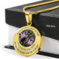 My Mind Still Talks To You Purple Butterflies Titan Tree Of Life SP1909014 Luxury Necklace with Back Engraving