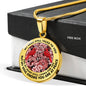 AG2608042 My Mind Still Talks To You Red Cardinals Flower Luxury Necklace with Back Engraving