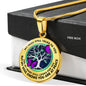 JL2307029 My Mind Purple Butterflies New Family Tree Of Life And Galaxy Luxury Necklace with Back Engraving