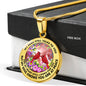 AG2408048 My Mind Still Talks To You Red Cardinals Flower Luxury Necklace with Back Engraving