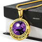 AG2208015 My Mind Still Talks To You Purple Butterflies Tree Of Life Meditation Luxury Necklace with Back Engraving