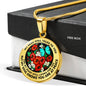 AG2908005 My Mind Still Talks To You Turquoise Butterflies Flower Luxury Necklace with Back Engraving