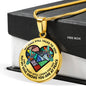 SP0109049 My Mind Still Talks To You Hummingbirds Broken Heart Luxury Necklace with Back Engraving