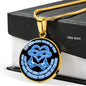 KT0056 My Mind Still Talks To You Blue Butterflies Heart Love Infinity 2 Luxury Necklace with Back Engraving
