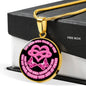 KT0059 My Mind Still Talks To You Pink Butterflies Heart Love Infinity 2 Luxury Necklace with Back Engraving