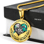 SP0109055 My Mind Still Talks To You Hummignbirds Broken Heart Luxury Necklace with Back Engraving