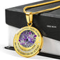 My Mind Still Talks To You Purple Butterflies Tree Of Life SP2209012 Luxury Necklace with Back Engraving