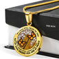 AG2508038 My Mind Still Talks To You Orange Monarch Butterflies Flower Luxury Necklace with Back Engraving