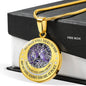 My Mind Still Talks To You Purple Butterflies Tree Of Life SP2209011 Luxury Necklace with Back Engraving