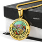 AG2508057 My Mind Still Talks To You Dragonflies Flower Luxury Necklace with Back Engraving