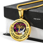 TM0105 My Mind Still Talks To You Dove with Pink Butterflies Tree Of Life Luxury Necklace with Back Engraving