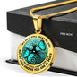 AG2108004 My Mind Still Talks To You Turquoise Butterflies Tree Of Life Luxury Necklace with Back Engraving