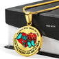 SP0109013 My Mind Still Talks To You Turquoise Butterflies Broken Heart And Rose Luxury Necklace with Back Engraving