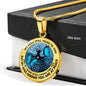 AG2108020 My Mind Still Talks To You Blue Butterflies Tree Of Life Luxury Necklace with Back Engraving