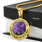 AG2208027 My Mind Still Talks To You Purple Butterflies Tree Of Life Luxury Necklace with Back Engraving