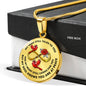 JL2107010 My Mind Still Talks To You Red Cardinals Rose Infinity Golden Luxury Necklace with Back Engraving
