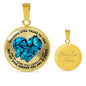 SP0109006 My Mind Still Talks To You Blue Butterflies Broken Heart Luxury Necklace with Back Engraving