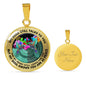 AG2408076 My Mind Still Talks To You Hummingbirds Flower Luxury Necklace with Back Engraving