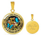 AG2908032 My Mind Still Talks To You Blue Butterflies Flower Luxury Necklace with Back Engraving