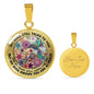AG2208076 My Mind Still Talks To You Hummingbirds Flower Luxury Necklace with Back Engraving