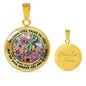 AG2208069 My Mind Still Talks To You Dragonflies Flower Luxury Necklace with Back Engraving