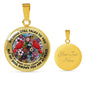 AG2608047 My Mind Still Talks To You Red Cardinals Flower Luxury Necklace with Back Engraving
