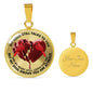SP0109040 My Mind Still Talks To You Red Cardinals Broken Heart Luxury Necklace with Back Engraving