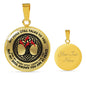 AG0608092 My Mind Still Talks To You Red Cardinals Black Celtic Knot Tree Of Life Luxury Necklace with Back Engraving