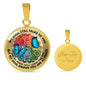 AG2408026 My Mind Still Talks To You Blue Butterflies Four Seasons Flower Luxury Necklace with Back Engraving