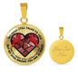 SP0109039 My Mind Still Talks To You Red Cardinals Broken Heart Luxury Necklace with Back Engraving
