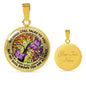 AG2108031 My Mind Still Talks To You Purple Butterflies Tree Of Life Luxury Necklace with Back Engraving