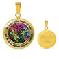 AG2408059 My Mind Still Talks To You Dragonflies Flower Luxury Necklace with Back Engraving