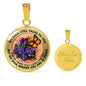AG2908045 My Mind Still Talks To You Orange Monarch Butterflies Flower Luxury Necklace with Back Engraving