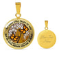 AG2508038 My Mind Still Talks To You Orange Monarch Butterflies Flower Luxury Necklace with Back Engraving