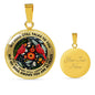 AG2608048 My Mind Still Talks To You Red Cardinals Flower Luxury Necklace with Back Engraving