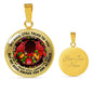 AG2608050 My Mind Still Talks To You Red Cardinals Flower Luxury Necklace with Back Engraving