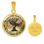 B0706024 My Mind Still Talks To You Orange Butterflies Luxury Necklace with Back Engraving
