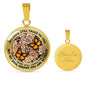 AG2608014 My Mind Still Talks To You Orange Monarch Butterflies Flower Luxury Necklace with Back Engraving
